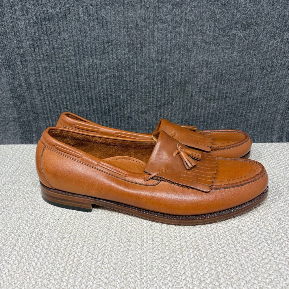 NEW SAS San Antonio Shoemakers Kiltie Tassel Loafers Shoes Brown Leather 15 WIDE